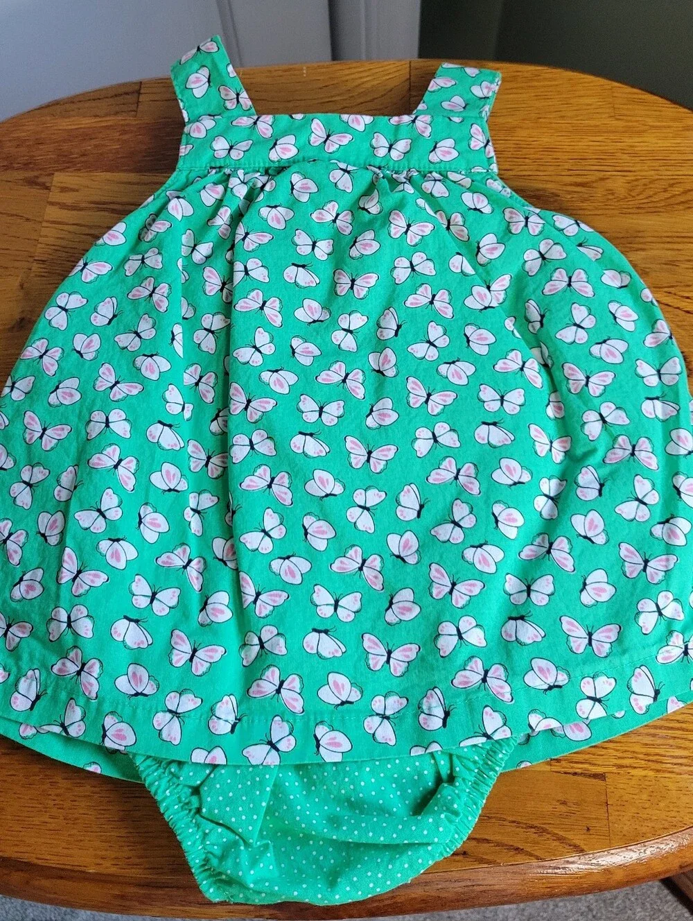 Carter's Just One You Green Butterfly Smocked Romper